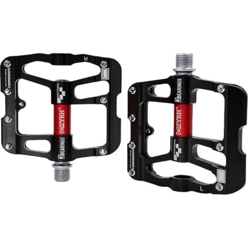 Y1UC MZYRH Bicycle Pedal Bearing Mountain Bike Aluminum Alloy Palin Pedal Wide Bearings Riding Pedal 4 Colors