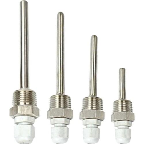 1 X Durable 50-200mm Stainless Steel Thermowell 1/2" NPT Threads For Temperature Sensors