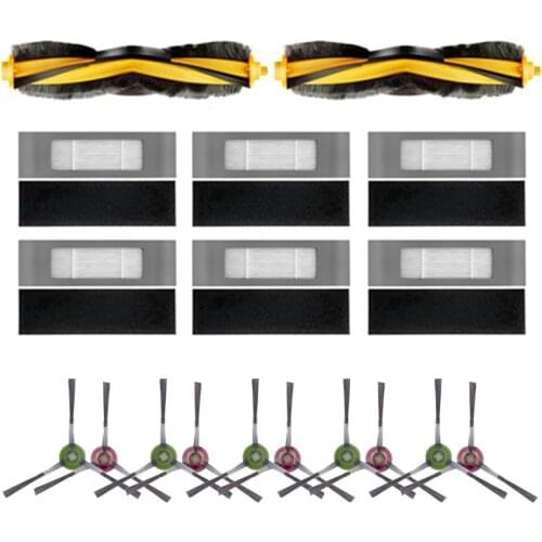 Main Brush Side Brush for ECOVACS DEEBOT OZMO T8 / T8 AIVI Robot Vacuum Cleaner Filter Accessories