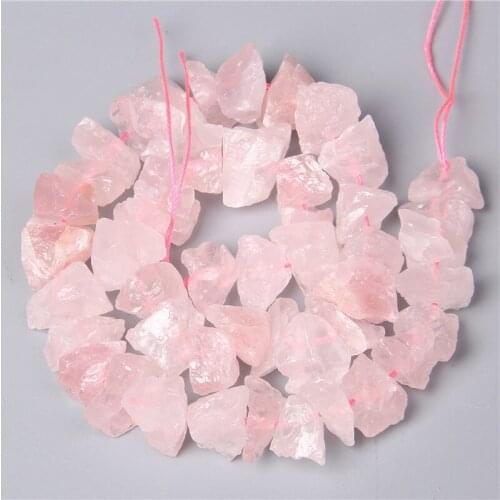 10-13mm Natural Rose Pink Quartz Beads Loose Freeform Raw Minerals Crystal Nugget Gem Beads For Handmade Jewelry Making Women