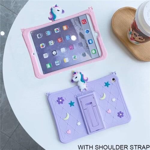 Tablet Case For IPad Pro 11 12.9 2020 Cartoon Kids Silicon Stand Cover For IPad Mini 5 Air 2 3 4 10.9 7th 8th 10.2 10.5 6th 9.7