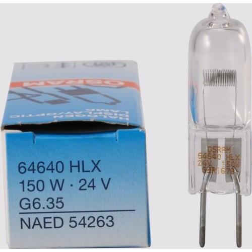For 10pcs OSRAM HLX 64640 24V 150W FCS G6.35 Xenophot Halogen Lamp,HLX64640 24V150W NAED 54263 Projector Bulb