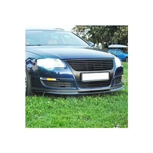 For Passat B6 Front Bumper Lip Universal Cupra St. ABS Plastic Matte Black 3 Pieces For Passat B6 All Models compatible