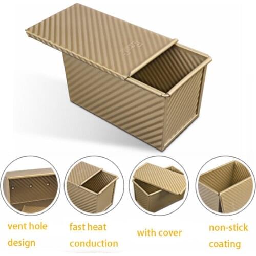 Loaf Pan Toast Box With Lid Toast Mould Non-Stick Toast Bread Baking Molds Kitchen Tools