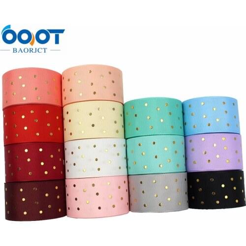 1-1/2' Hot Gold Dot Grosgrain Ribbon Ribbons For Hair Bows Ribbon For Gift Wrapping Ribbon For Crafts ,L-20609-5231