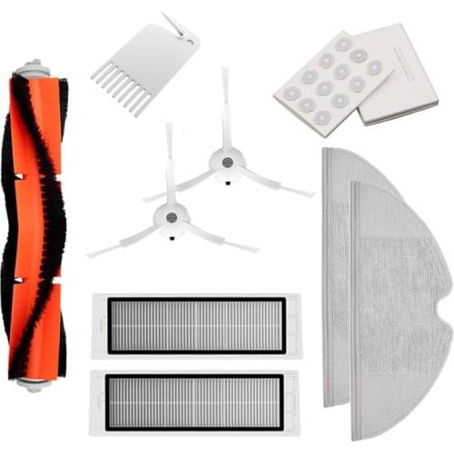 Washable Parts for Xiaomi rockrobo Vacuum S5 S50 S60 E4 Robotic Cleaner (Main brush + Side Brush + Mop + Filter + Water Filter)