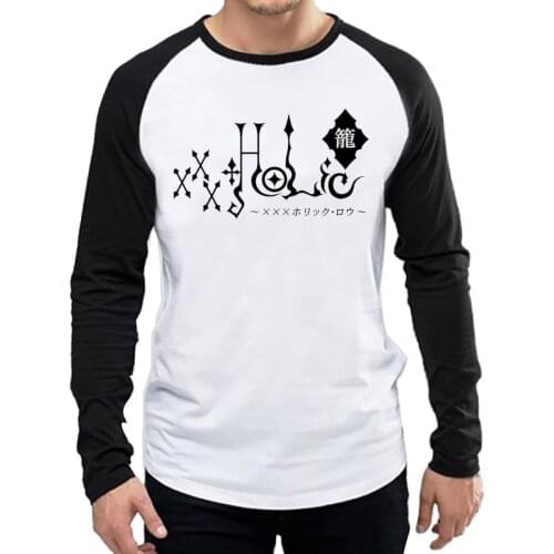 XXXHoLiC T-Shirt Mens Fashion White Color Long Sleeve Anime XXXHoLiC T Shirt Top Tee tshirt Cartoon Unisex Full Sleeve Clothes