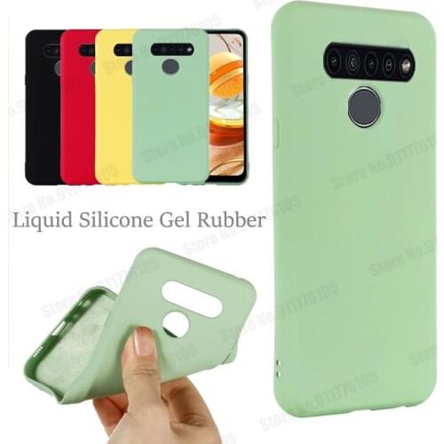 Candy Color Liquid Silicone Full Protective Case For LG K61 K51S K41S K50S K50 K40S K40 Stylo 5 Soft Gel Rubber Shockproof Cover