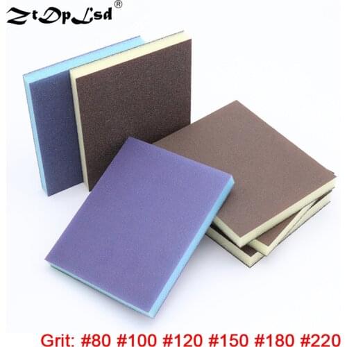 ZtDpLsd 1Pcs High Quality Polishing Sanding Sponge Block Pad Set Sandpaper Assorted Grit Abrasive Tools Sandpaper Sanding Discs