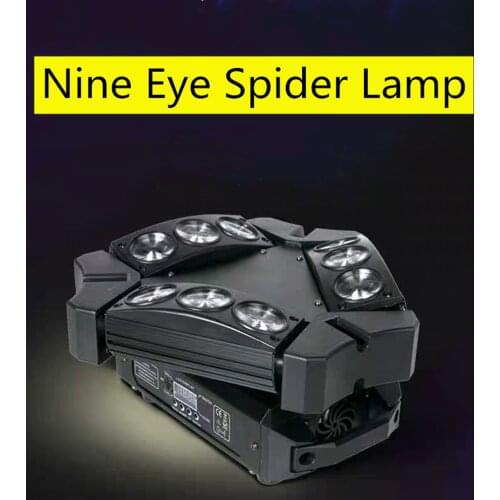 New Arrival MINI LED 9x10W LED Spider Light RGBW 16/48CH DMX Stage Lights Dj LED Spider Moving Head Beam Light