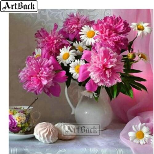 New 5D diamond painting carnation full square drill rhinestone 3d diamond rhinestone mosaic home decoration flower