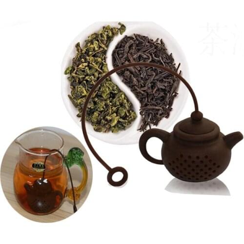 New Creative Tea Pot Shaped Tea Infuser Food Grade Silicone Tea Strainer White Coffee Good Kitchen Tools SN2219
