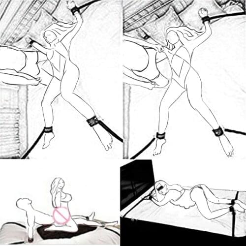 Sex Toys For Woman Men BDSM Bondage Harness Under Bed Erotic Restraint Handcuffs & Ankle Cuffs Adults Games Fetish Accessories