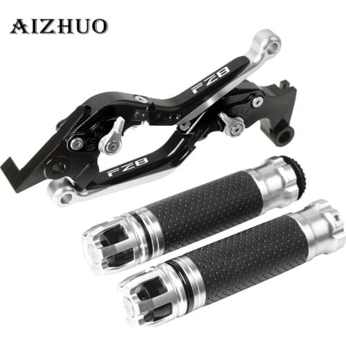 Motorcycle Brake Clutch Lever Extendable+Handle Grips Handlebar For YAMAHA FZ8 FZ 8 2010-2018 2012 2013 2014 2015 2016 2017