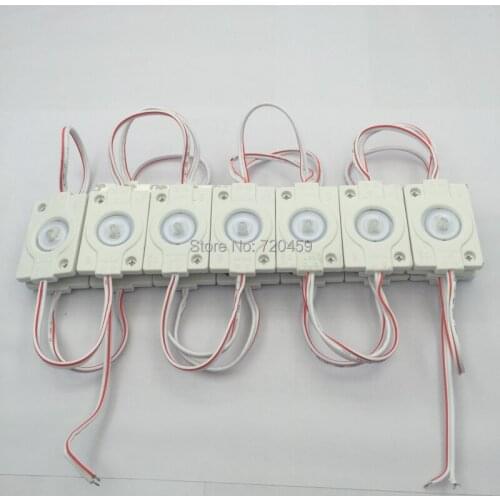 LED module 2W DC12V WHITE COLOR high bright;20pcs a string;with concave lens