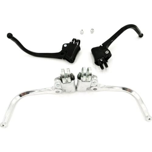 Bike Brake Lever DC139 Road Handlebar Bent Bar Brake Lever City Retro Bicycle Fixed Gear Bike Brake Handle Parts Black/Silver