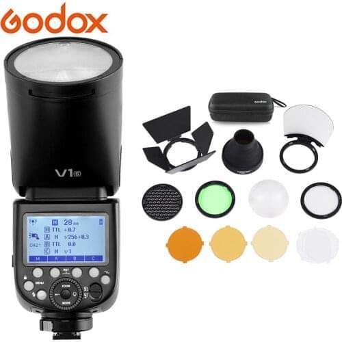 Godox V1S Camera Flash Speedlite+AK-R1 Pocket Flash Light Accessories Kit for Sony A7RII A99 ILCE6000L Wedding Portrait Studio