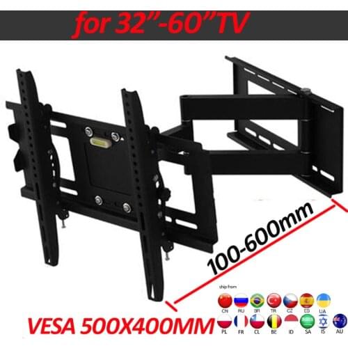 DL-WA-102AT 60inch 55inch 46inch retractable swivel LCD PLASMA fold full motion tv bracket lcd wall mount led stand holder