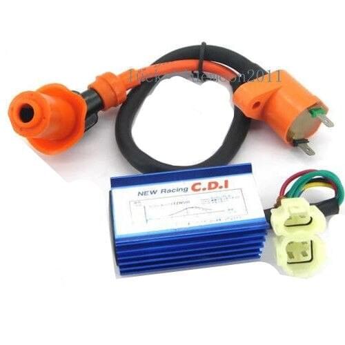 Motorcycle High Performance Racing Ignition Coil+CDI GY6 SCOOTER MOPED.139QMB 50cc -150CC