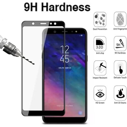 Glass For Samsung A6 2018 A6 Plus 2018 A8 2018 A8 Plus 2018 Prorective Safety Film Full Cover Tempered Glass Screen Protector