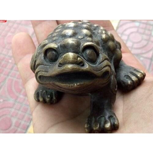 Pure copper toad ornament copper frog fortune toad sculpture toad bronze household accessories free of freight