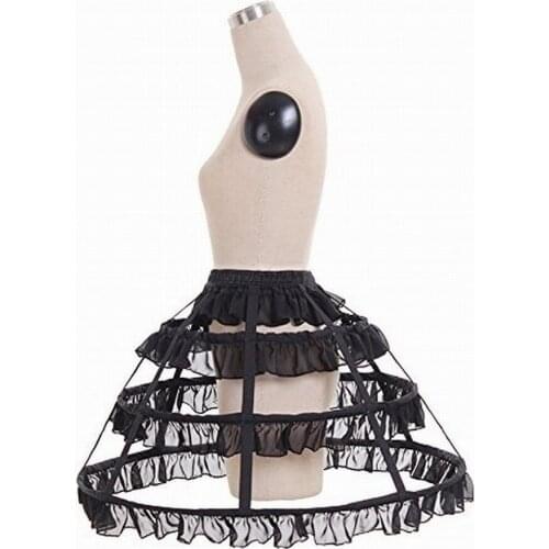 Adult 3 Hoops Womens White Petticoat Slip Puffy Bridal Petticoat Underskirt Crinoline Cage for Wedding Dress Vestido De Novia