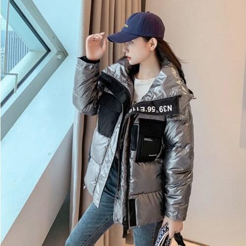 Women 2021 Down Jacket Students Thick Parka Hooded Winter Warm Coats For Women Waterproof Loose Down Coat Female chaqueta mujer