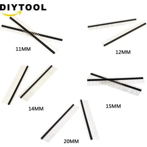 10PCS Male Single Row Pin Header Strip 2mm 40 Pin Male Single Row, pin header 2.0mm 11-20mm male pin header connector