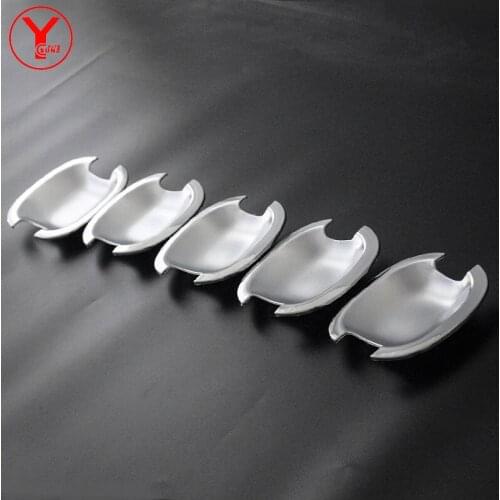 5 Pcs Car Door Handle Inserts Covers For Suzuki Grand Vitara 2008-2014 2008 2009 ABS New Chrome Car Door Handle Cup Bowls YCSUNZ