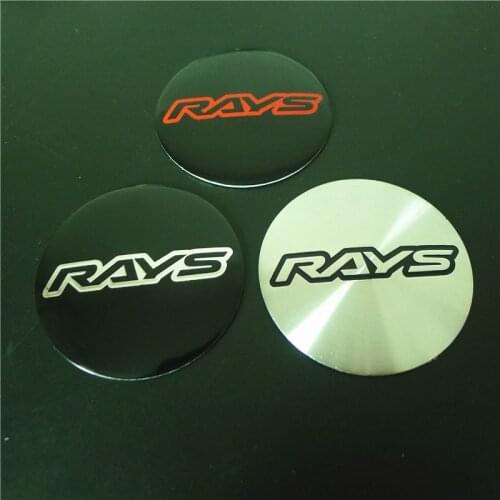 4pcs 65mm Rays Sticker Emblem Logo Badge for Wheel Center Caps Hub Cambered Surface