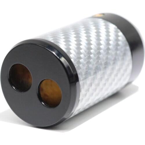 4pcs XSSH Hi-end DIY HIFI System Carbon Fiber Speaker Video Audio Cable Power Wire Pants Boots coaxial 14mm 16mm 19mm y splitter