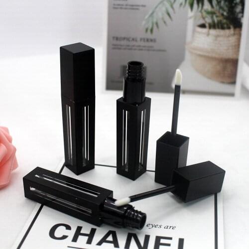 7ml 5pcs Plastic Black Skylight Lip Gloss Empty Tube Cosmetic Lipgloss Stick Bottle Packaging Containe