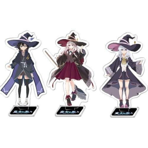 Keychain Man Anime Key Chain Women Wandering Witch The Journey of Elaina High Quality Couples Acrylic Keyring Fashion Porte Clef