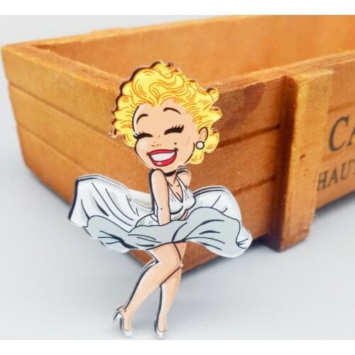 Cartoon Icons Brooch pins on Backpack Cute Acrylic Badge for Woman Girl Sexy Lapel Pins Clothing Accessory Friend Gifts