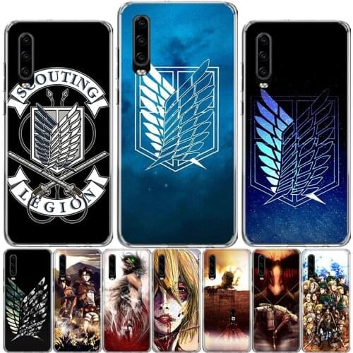 Anime Japanese attack on Titan Phone Case For Huawei P40 P30 P20 P10 Mate 10 20 30 Lite Pro P Smart Z 2018 Plus 2019 Cover Shell