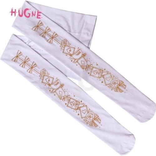 Black/White Printed Lolita Tights