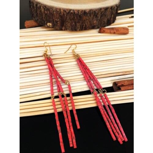 Dr Stone Natural Stone handmade custom Indian bead nepal womens Earrings 439799476