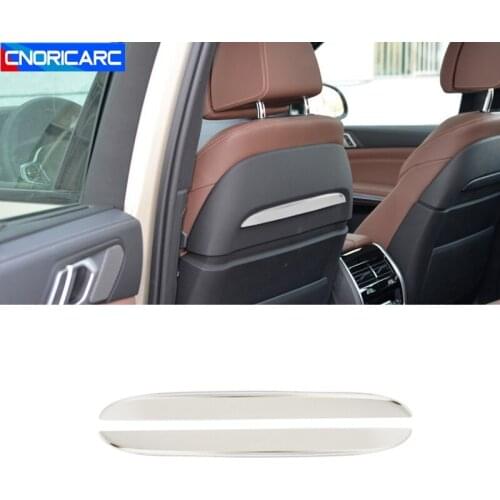 Car Styling Seat Back Decoration Frame Cover Trim For BMW X5 G05 2019-2020 Stainless Steel Interior Accessories