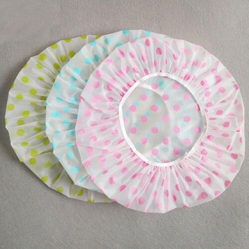 6 Pieces Elastic Shower Caps Reusable Waterproof Plastic Bath Cap Hats for Women Spa Bathing Home Salon Pink+Blue+Yellow