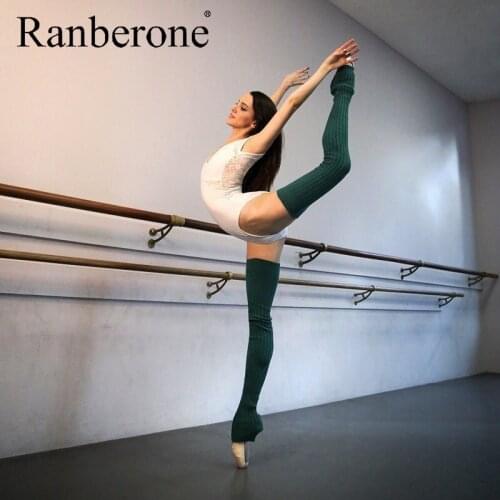 Ranberone Adult Yoga Sports Leg Cover Warm Wool Socks Womens Sport Tights Running Sports Solid Socks Fit Female Fitness Dancing