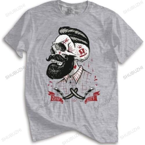 Hot sale men brand t shirt summer cotton tshirt Machine Barber Shop Barbers Tattoo Beard drop shipping