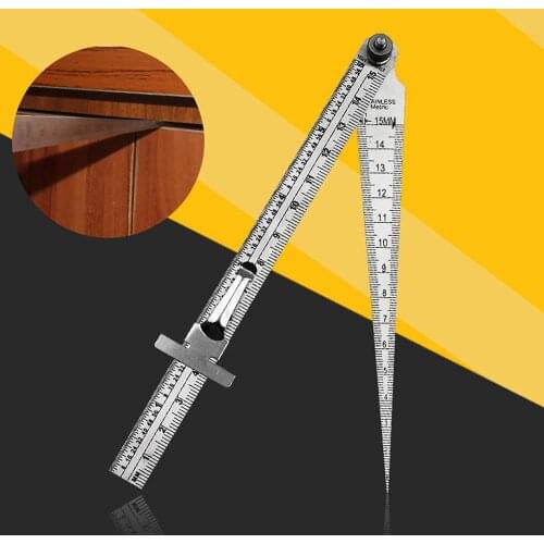 Stainless Steel Wedge Taper Ruler Portable Inspection Depth Feeler Gauge for Ceramic Measuring