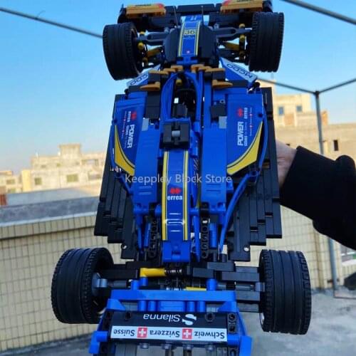Creative Series Moc Simulation F1 Racing Car Building Blocks Brick RSR Sport Vehicle Ca'r Modle Toys For Kid Birthday Gifts