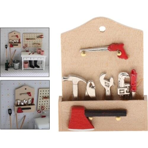 Doll Furniture 1:12 Scale Dollhouse Miniature Wood Hand Tools Toy Furniture