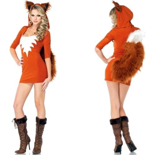LoveyRoyal Sexy Cosplay Halloween Costumes Little Magic Girl Cat Female Animal Role-playing Party Carnival Costume Fox Called