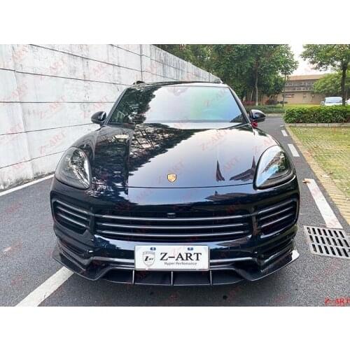 Z-ART Cayenne carbon fiber front lip for 9YA Cayenne carbon fiber front chin for new Cayenne front spoiler for Cayenne E3