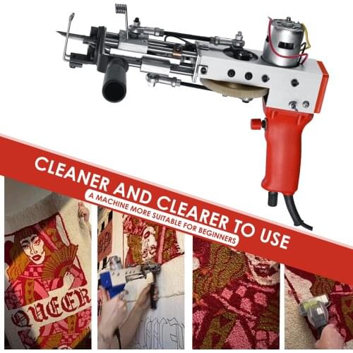 All-aluminum Heavy-duty Red Electric Carpet Tufting Gun Flocking Machine Industrial Embroidery Knitting Machine Cut Pile 220V