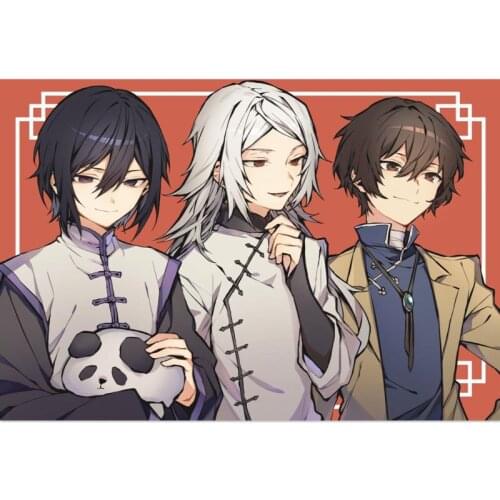 Custom Bungou Stray Dogs Poster Canvas Poster 30X45cm,40X60cm Art Home Decoration Cloth Fabric Wall Poster Print Silk Fabric