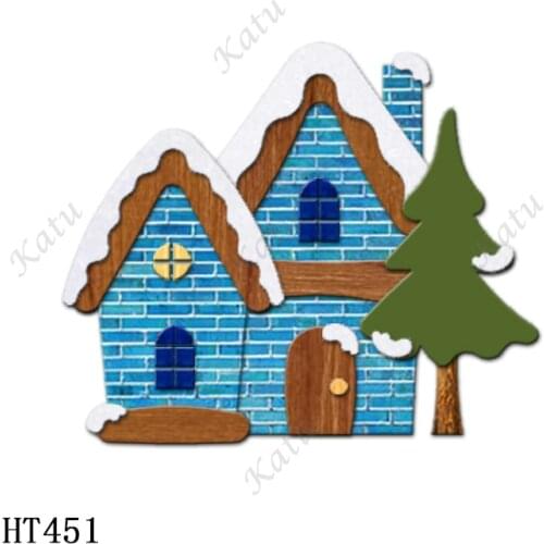 Christmas House Cutting dies - New Die Cutting And Wooden Mold,HT451 Suitable For Common Die Cutting Machines On The Market