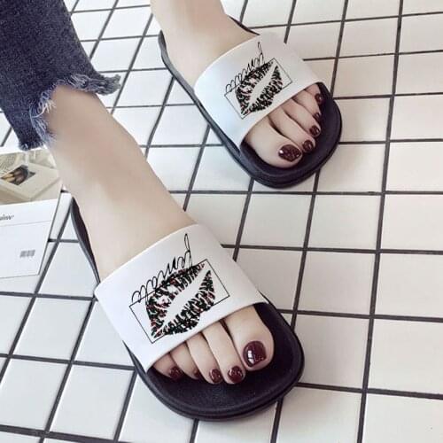 Shoes For Women 2021 Leopard Sexy Lips Indoor Bedroom Home sandals ladies Harajuku Summer Fahion Slippers Open Toe Flip Flops